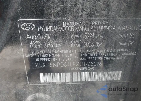 2018 Hyundai Elantra Value Edition from USA, damaged, VIN 5NPD84LFXJH268026